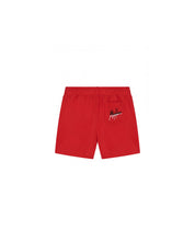 Malelions Junior Split Swim Shorts | Red/White