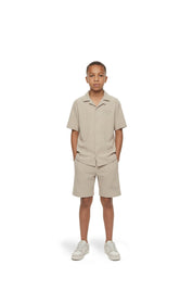 Malelions Junior Ribbed Script Shirt | Cream