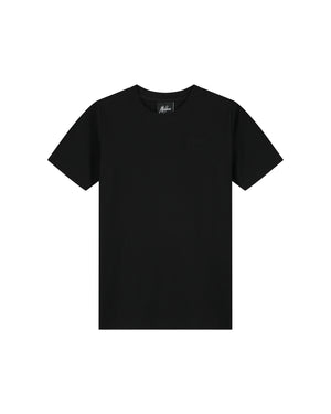 Malelions Junior Ribbed Script T-Shirt | Black