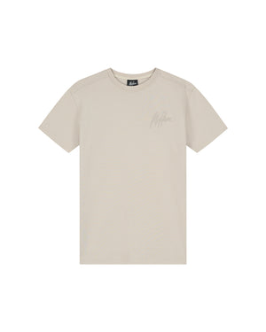 Malelions Junior Relaxed Interlock T-Shirt | Beige