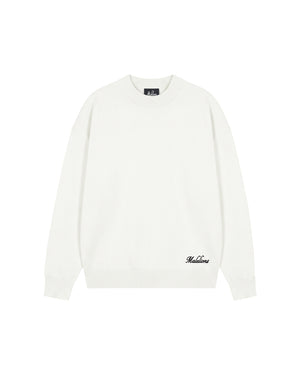 Malelions Junior Knitted Script Sweater | Off-White