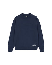 Malelions Junior Knitted Script Sweater | Navy