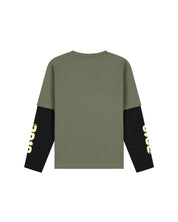 Malelions Junior College Double Layered Longsleeve T-Shirt | Dark Olive