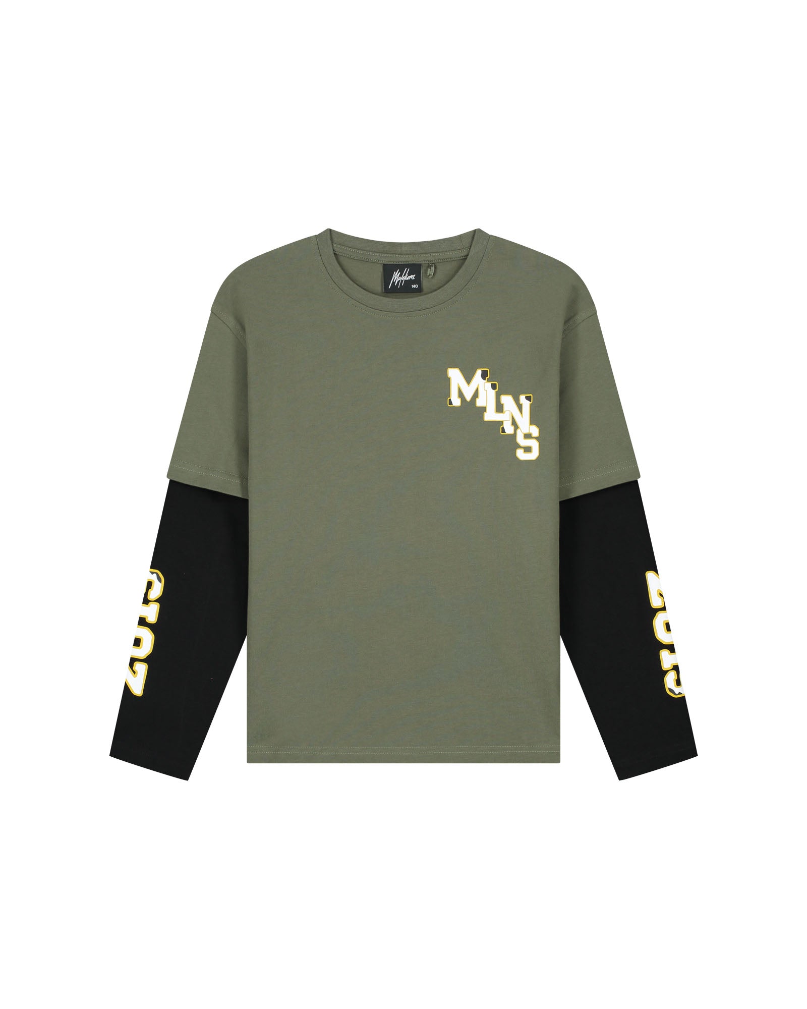Malelions Junior College Double Layered Longsleeve T-Shirt | Dark Olive