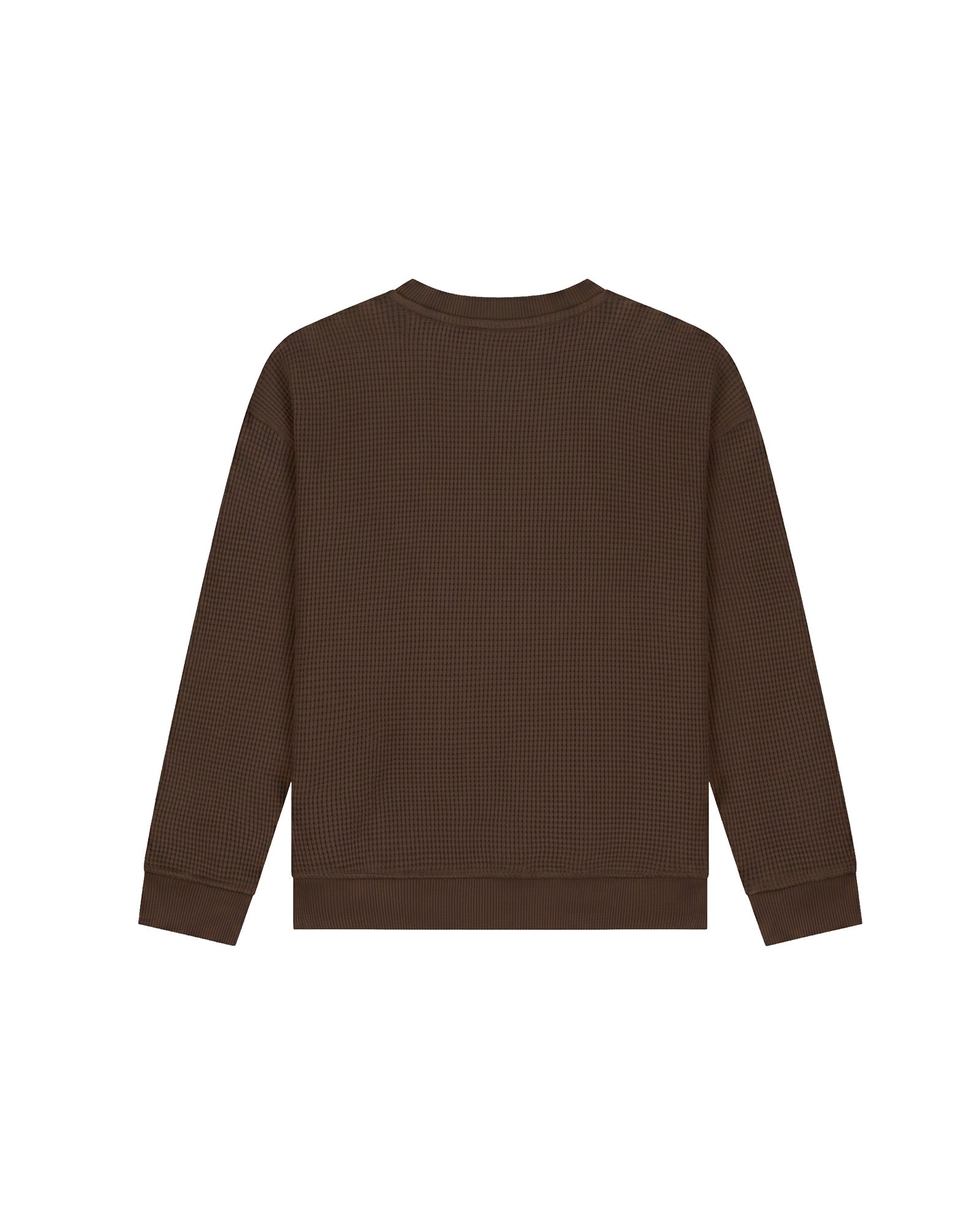 Malelions Junior Relaxed Basic Waffle Sweater | Brown