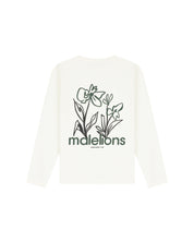 Malelions Junior Relaxed Flower Longsleeve T-Shirt | Off-White