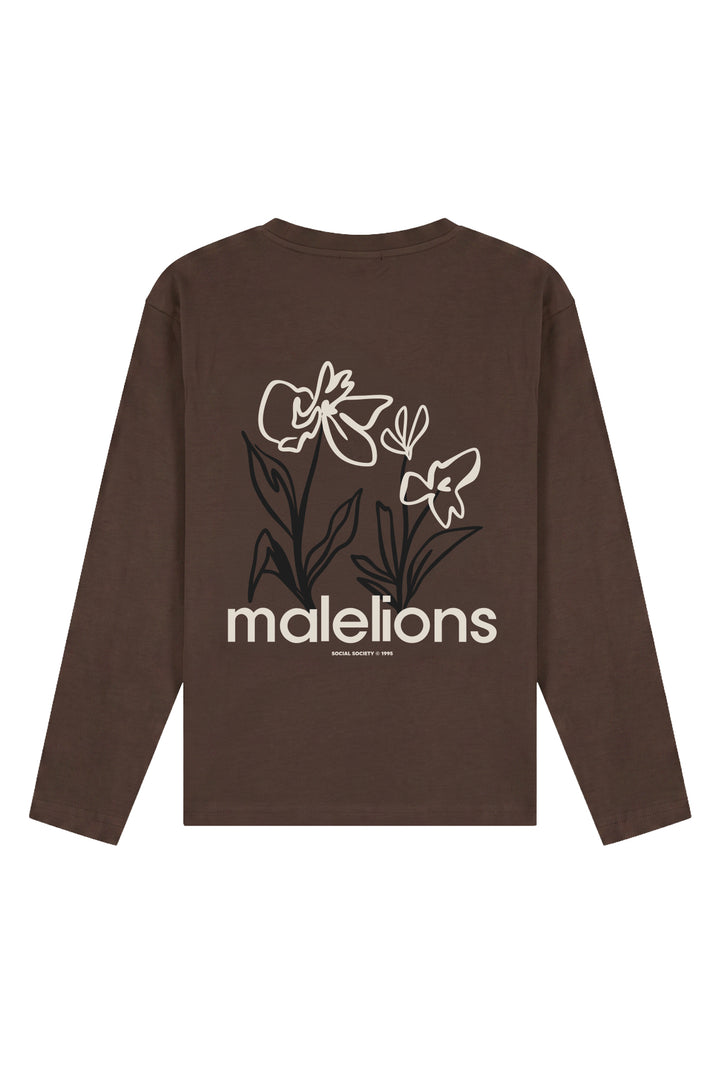 MJB50026021_50001_Malelions_Junior_Relaxed_Flower_Longesleeve_T-shirt_Brown_Back.jpg