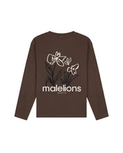 Malelions Junior Relaxed Flower Longsleeve T-Shirt | Brown
