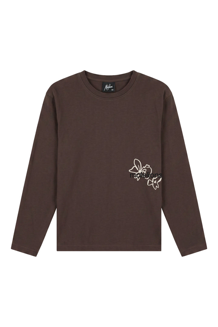 MJB50026021_50001_Malelions_Junior_Relaxed_Flower_Longesleeve_T-shirt_Brown_Front.jpg
