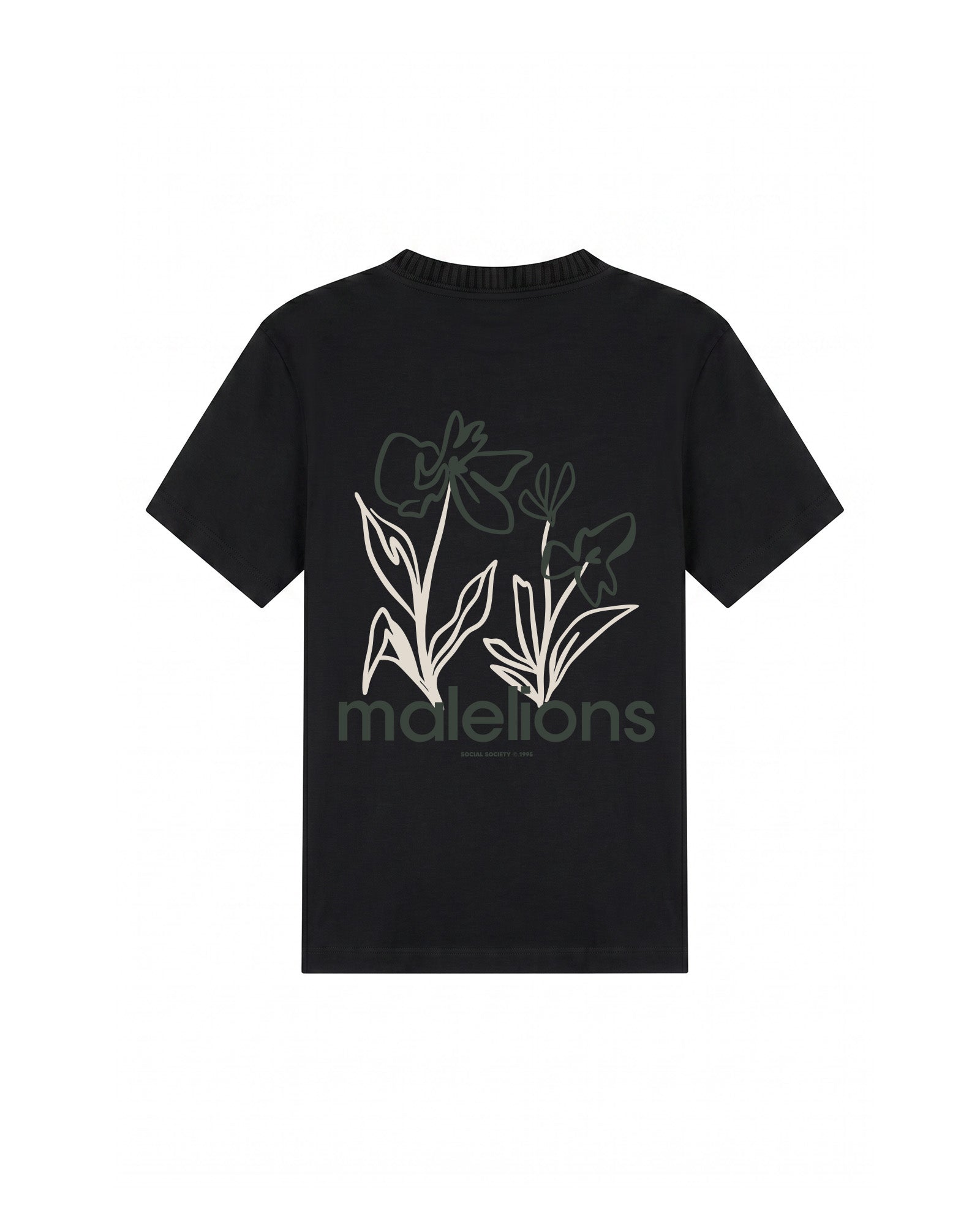 Malelions Junior Relaxed Flower T-Shirt | Black