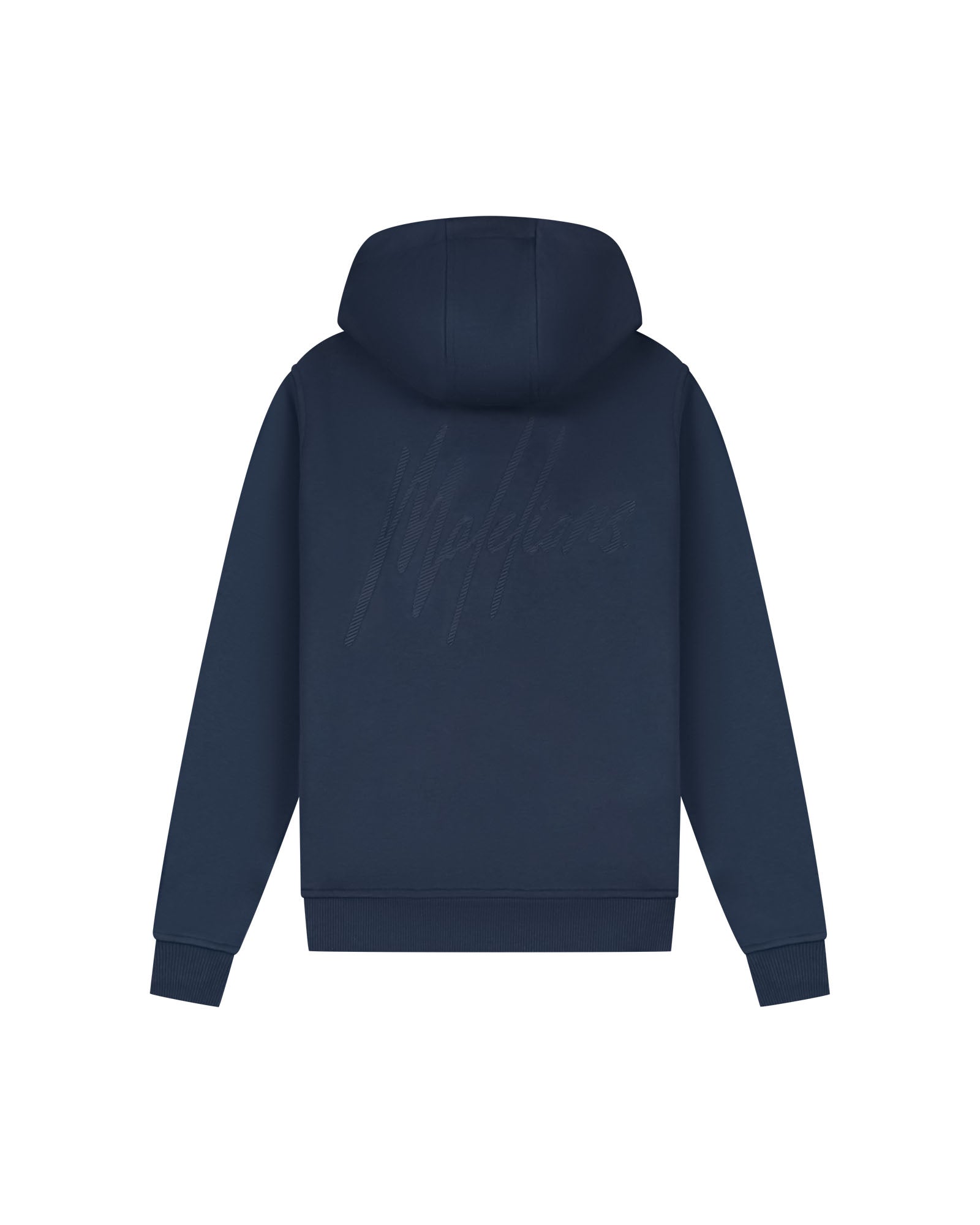 Malelions Junior Striped Signature Hoodie | Navy