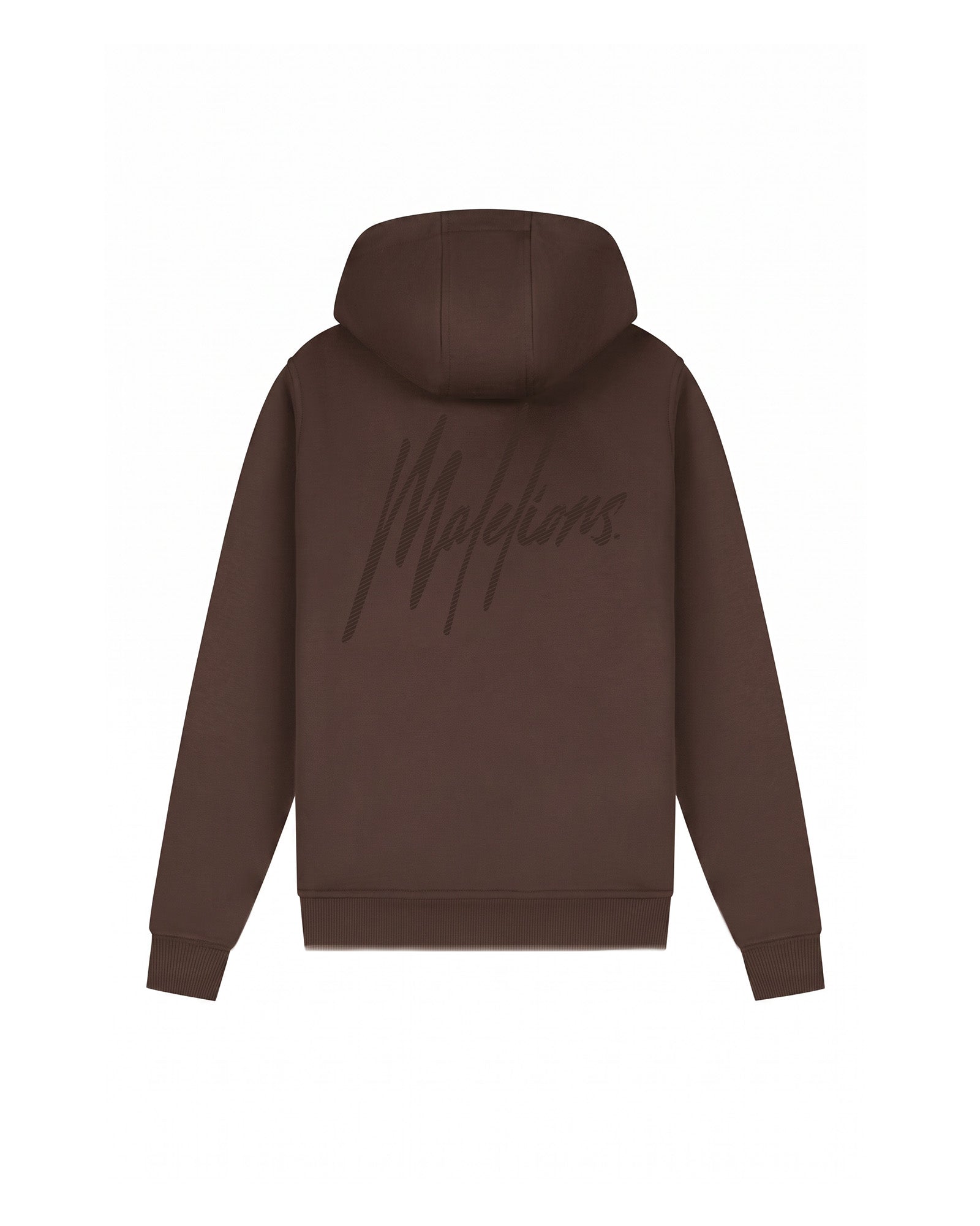 Malelions Junior Striped Signature Hoodie | Brown