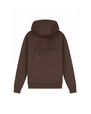 Malelions Junior Striped Signature Hoodie | Brown