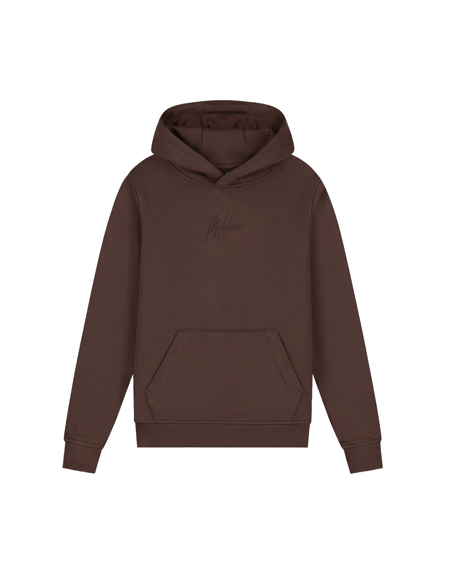 Malelions Junior Striped Signature Hoodie | Brown