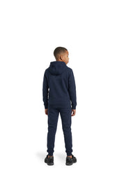 Malelions Junior Striped Signature Hoodie | Navy
