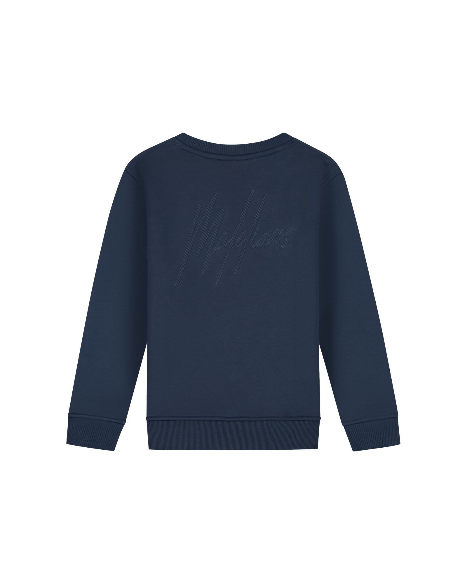 Malelions Junior Striped Signature Sweater | Navy