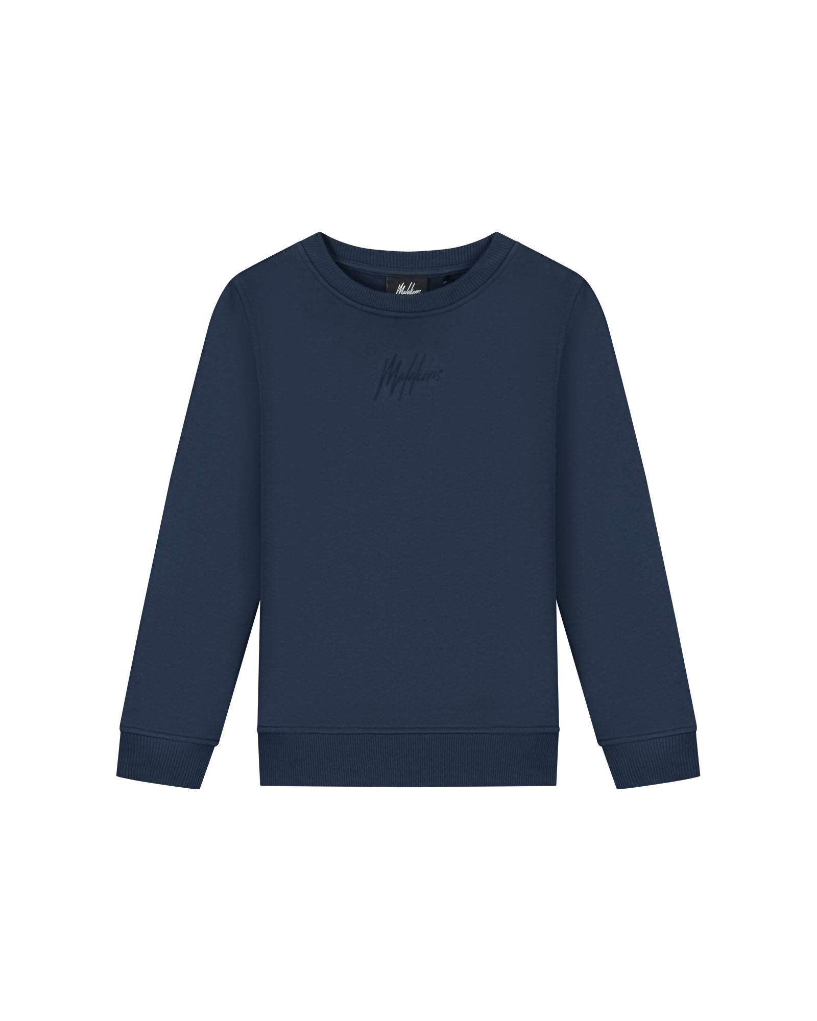 Malelions Junior Striped Signature Sweater | Navy