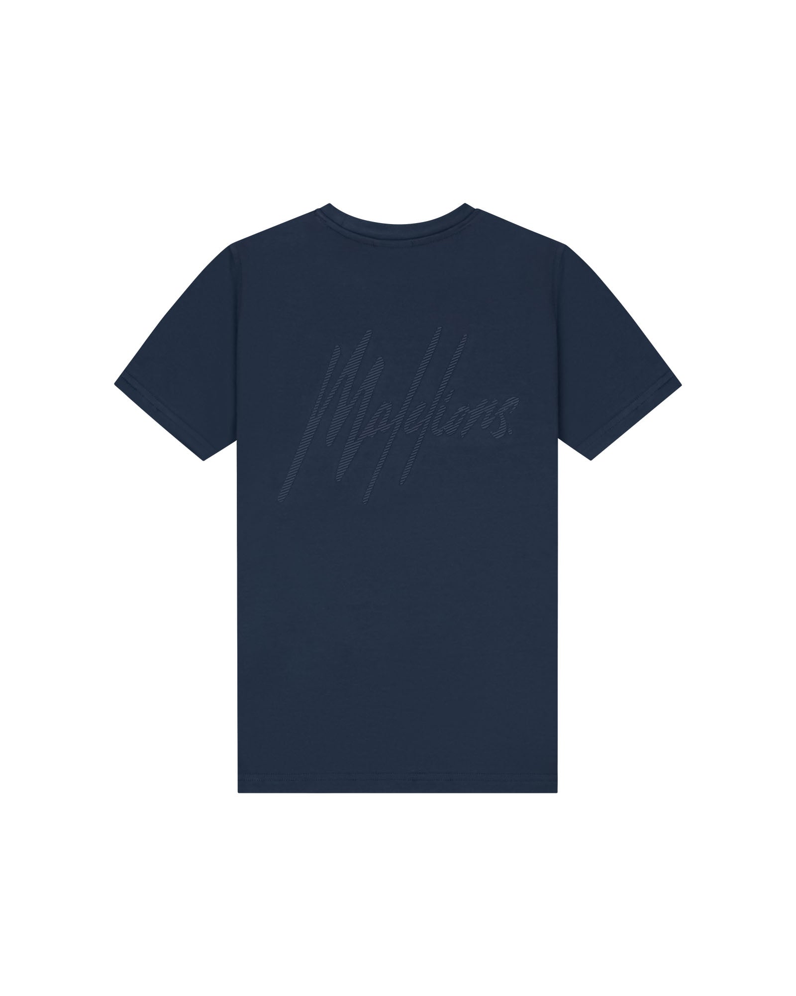 Malelions Junior Striped Signature T-Shirt | Navy
