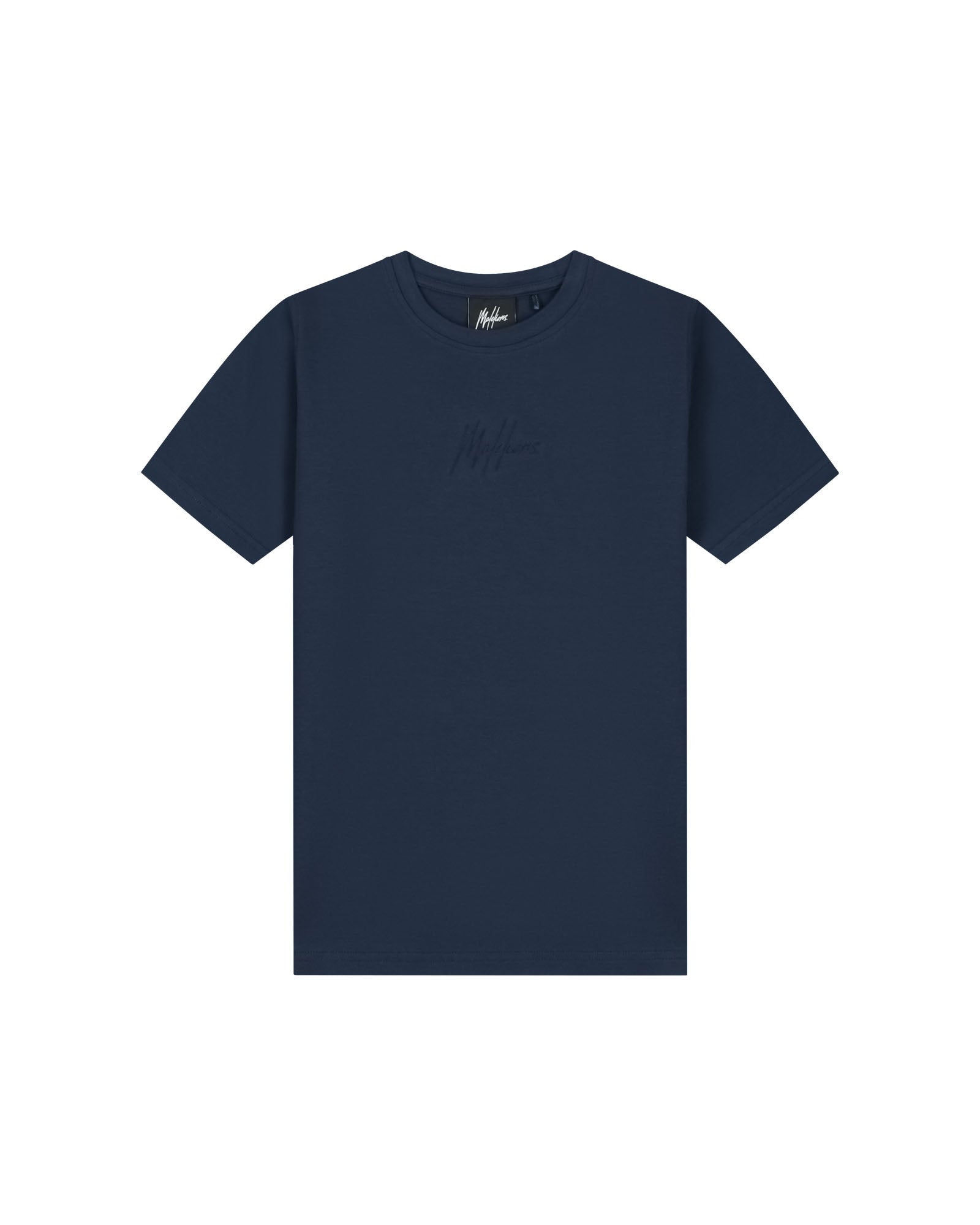 Malelions Junior Striped Signature T-Shirt | Navy