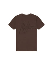 Malelions Junior Striped Signature T-Shirt | Brown