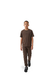 Malelions Junior Striped Signature Sweatpants | Brown