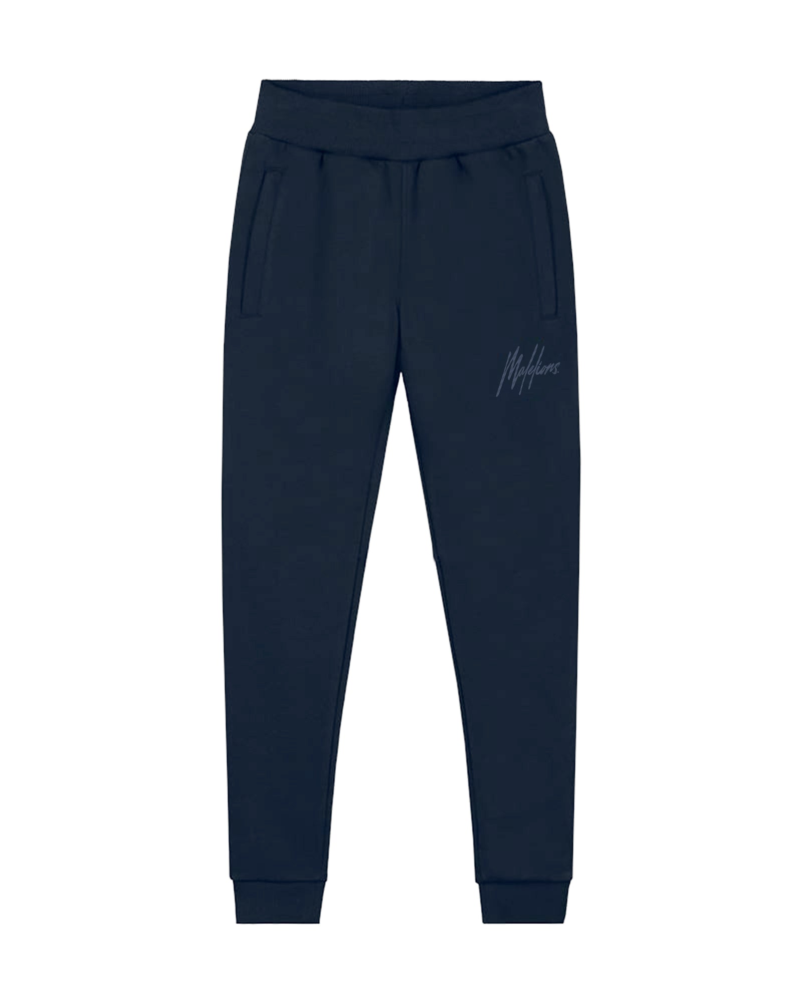 Malelions Junior Striped Signature Sweatpants | Navy