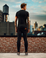 Malelions Men Basic Sweatpants | Black/Orange