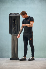 Malelions Men Basic Sweatpants | Black/Orange