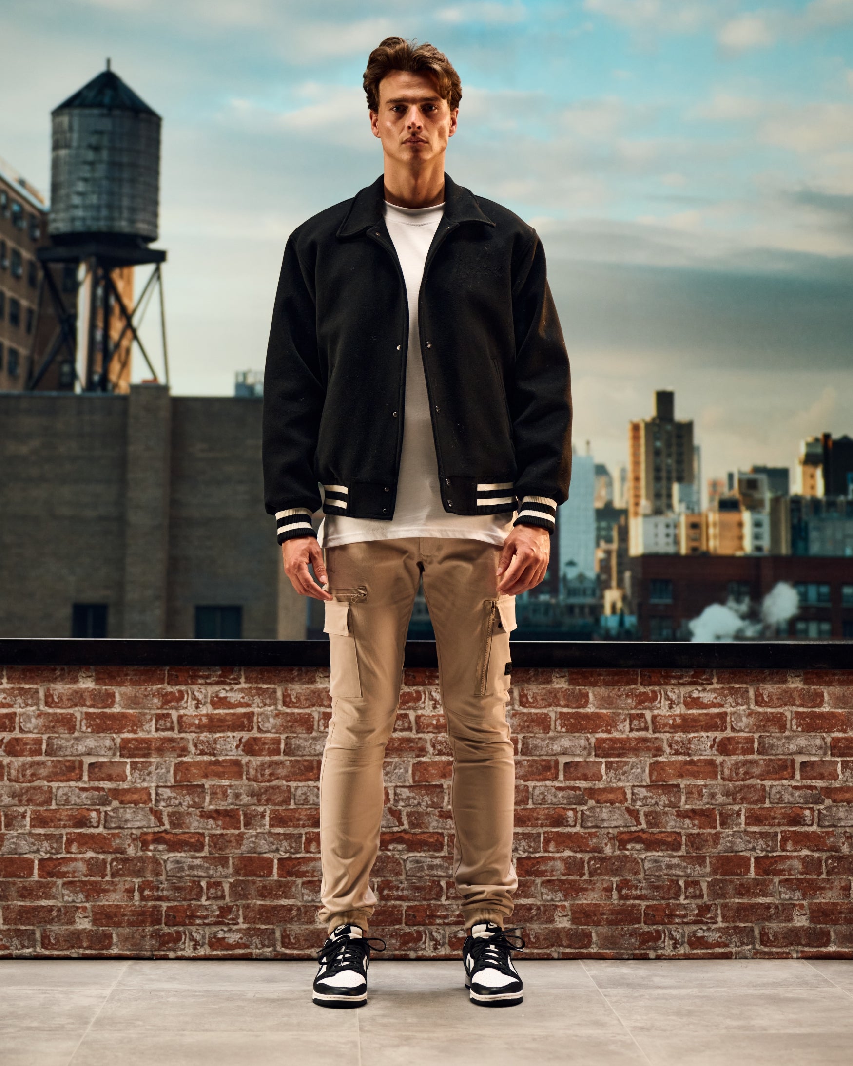 Malelions Men Signature Varsity Jacket Black Malelions