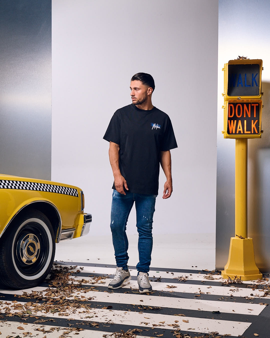 Malelions Men Oversized Ticket T-Shirt | Black/Cobalt