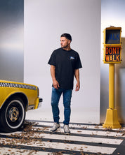 Malelions Men Oversized Ticket T-Shirt | Black/Cobalt