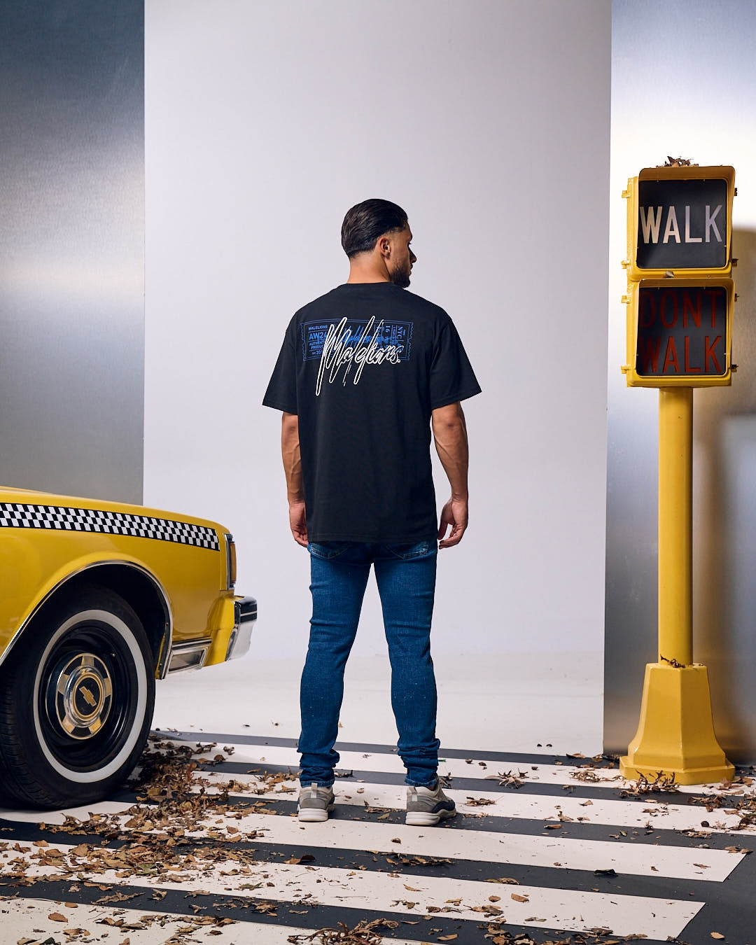 Malelions Men Oversized Ticket T-Shirt | Black/Cobalt