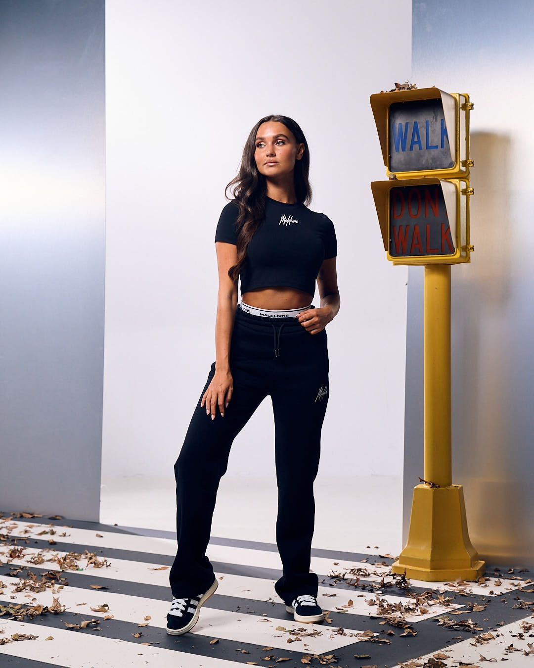 Malelions Women Signature Crop Top | Black