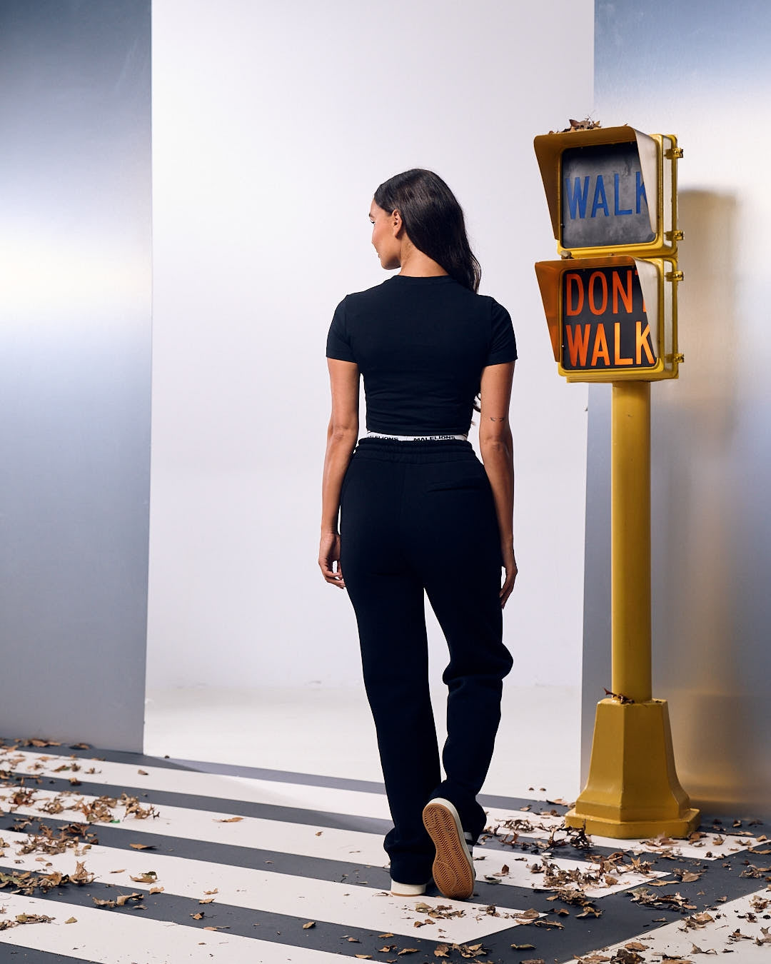 Malelions Women Signature Crop Top | Black