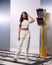 Malelions Women Signature Crop Top | Off-White