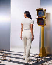 Malelions Women Signature Crop Top | Off-White