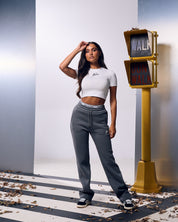 Malelions Women Straight Leg Sweatpants | Dark Grey