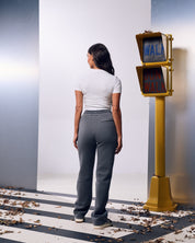 Malelions Women Straight Leg Sweatpants | Dark Grey