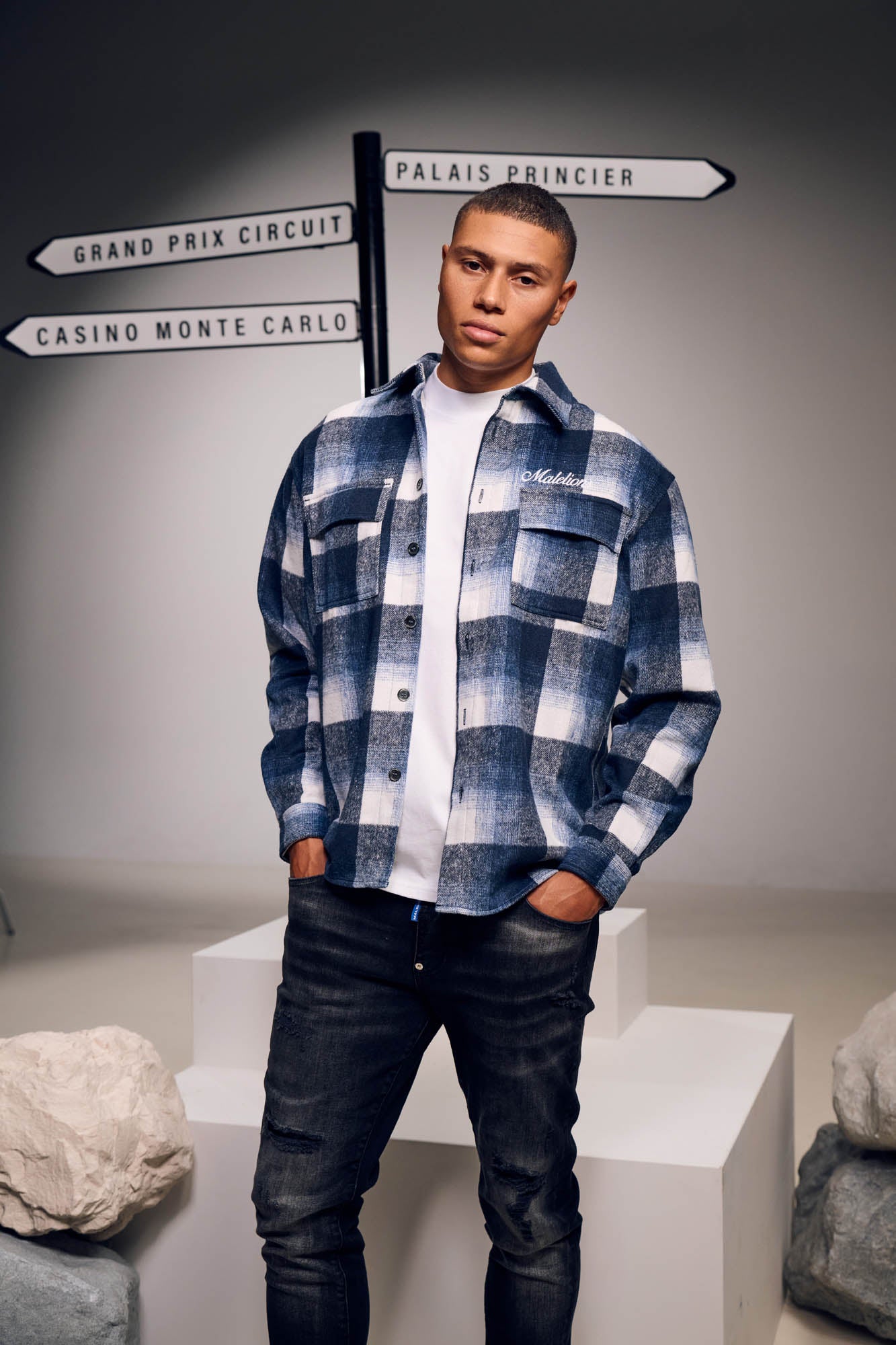 Malelions Men Monaco Flannel | Blue