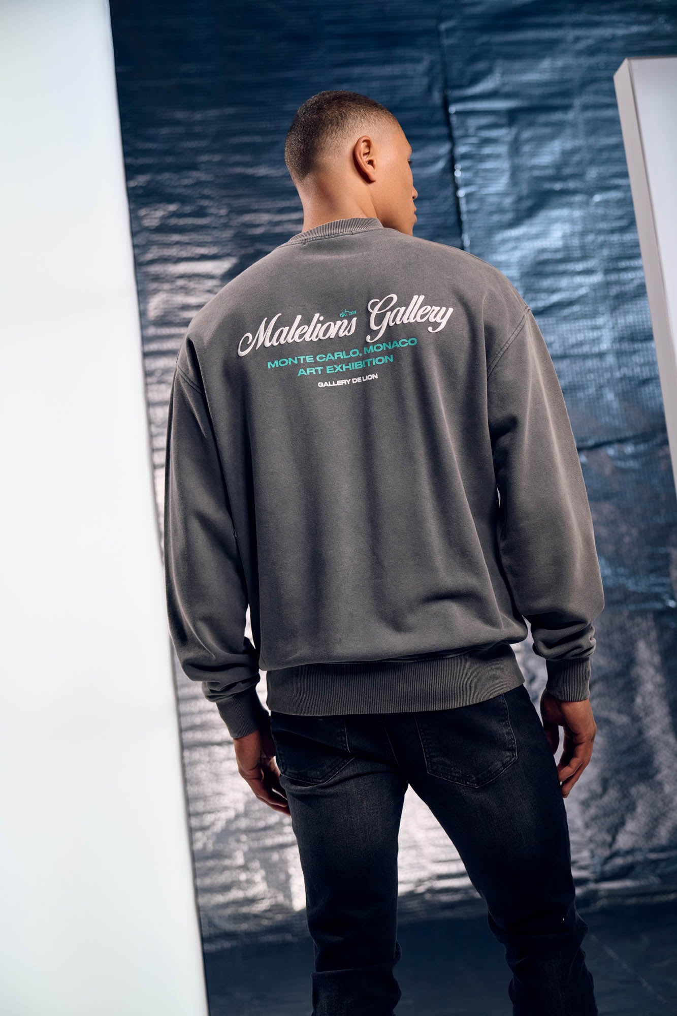 Malelions Herrenpullover aus der Galerie | Acid-Wash-Waschung