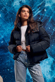 Malelions Women Signature Puffer Jacket | Black