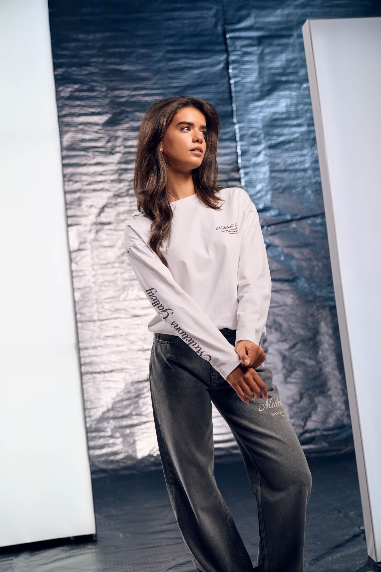 Malelions Women Gallery Longsleeve T-Shirt | White