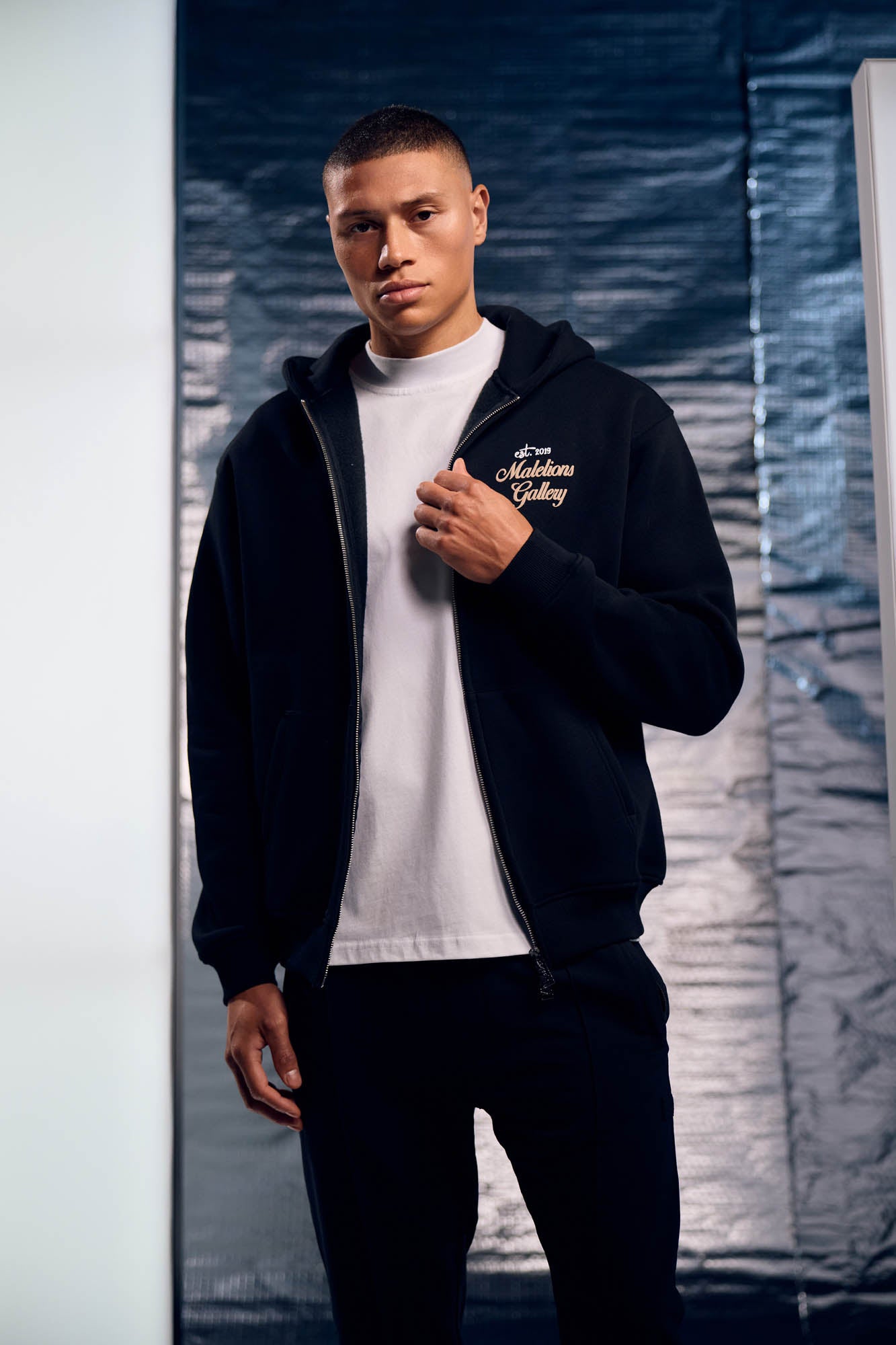 Malelions Men Gallery Zip Hoodie | Black