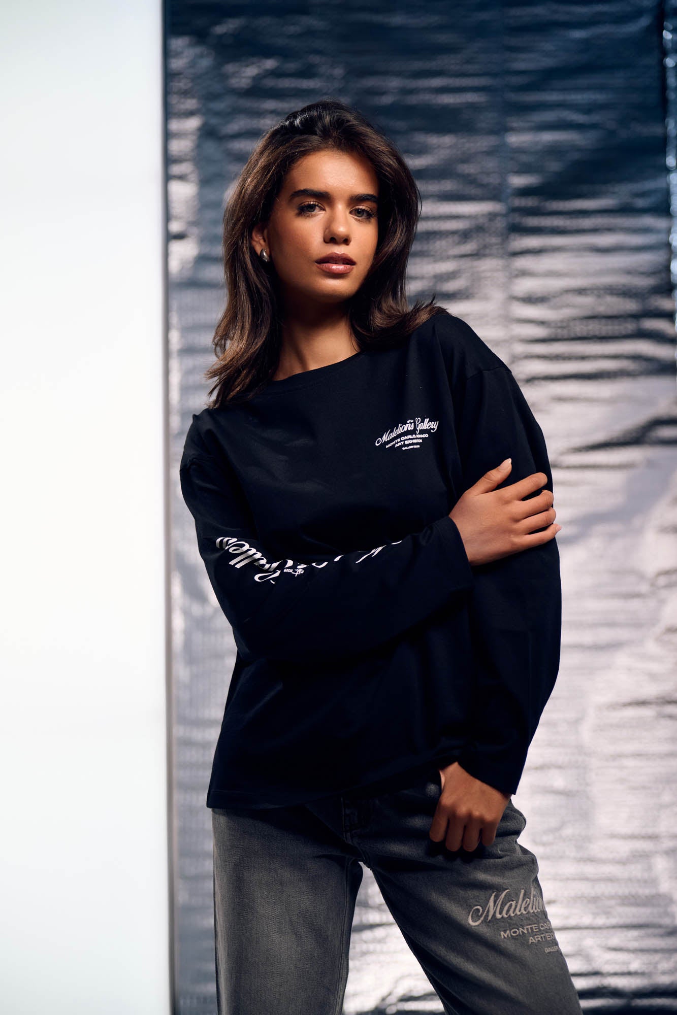 Malelions Women Gallery Longsleeve T-Shirt | Black