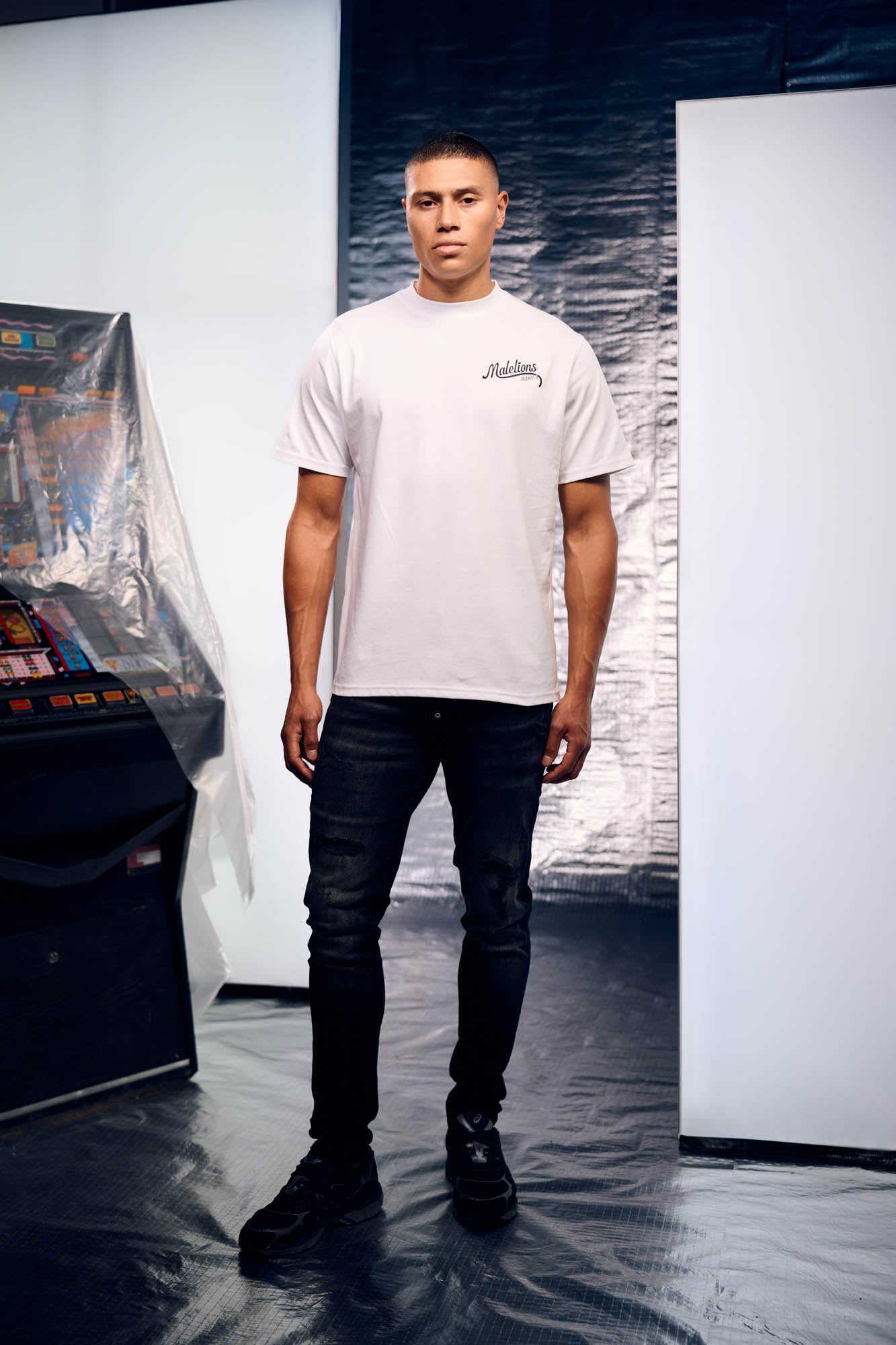 Malelions Men Casino T-Shirt | White