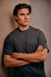 Malelions Men Textured T-Shirt | Mulch Brown