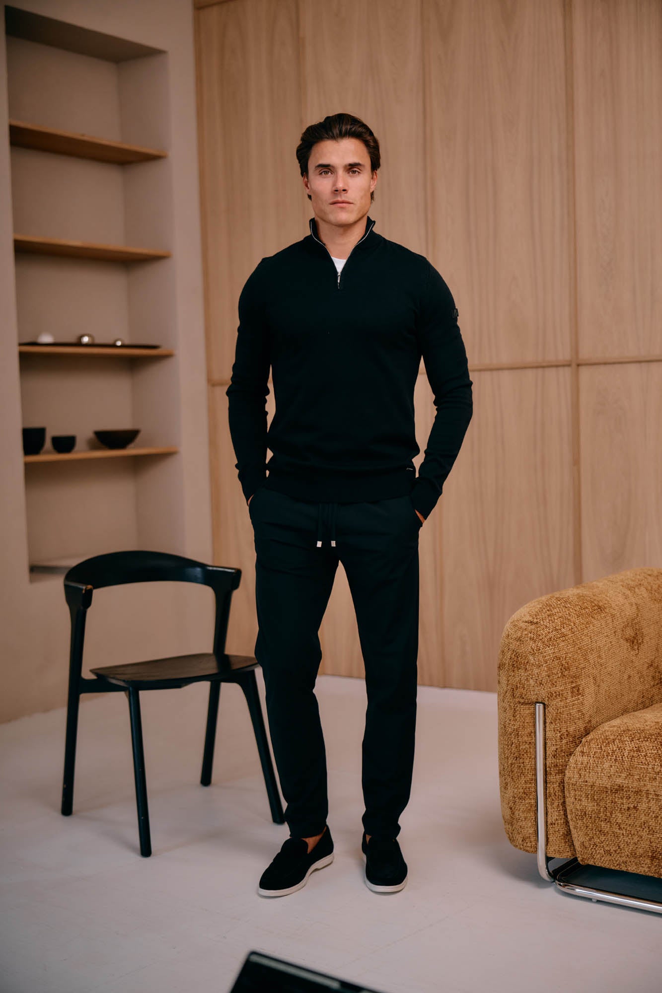 Malelions Men Technical Chino | Black