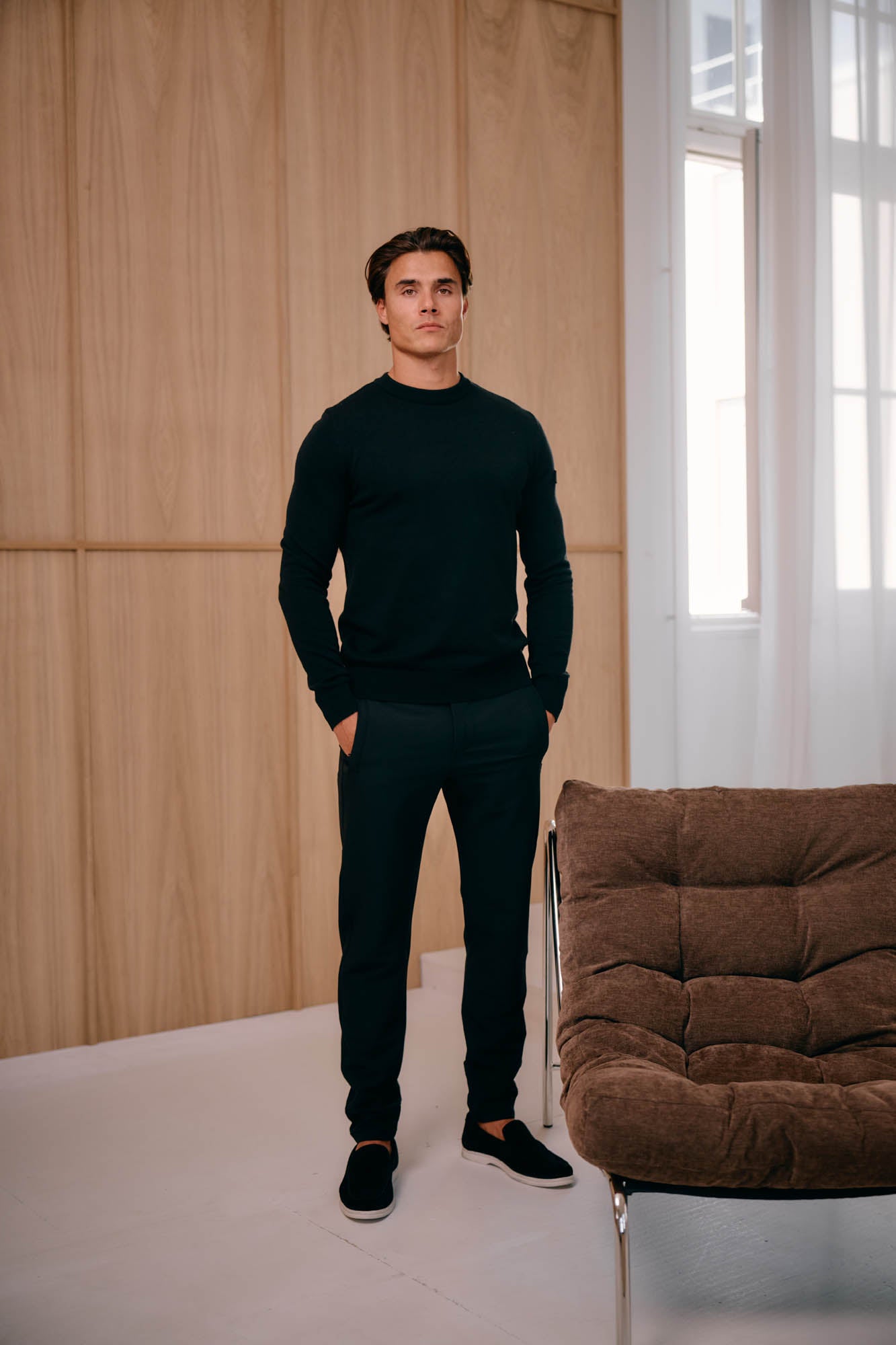 Malelions Men Knitted Crewneck | Black