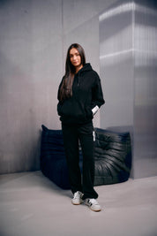 Malelions Women Label Straight Leg Sweatpants | Black