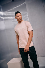 Malelions Men Handwritten T-Shirt | Sand